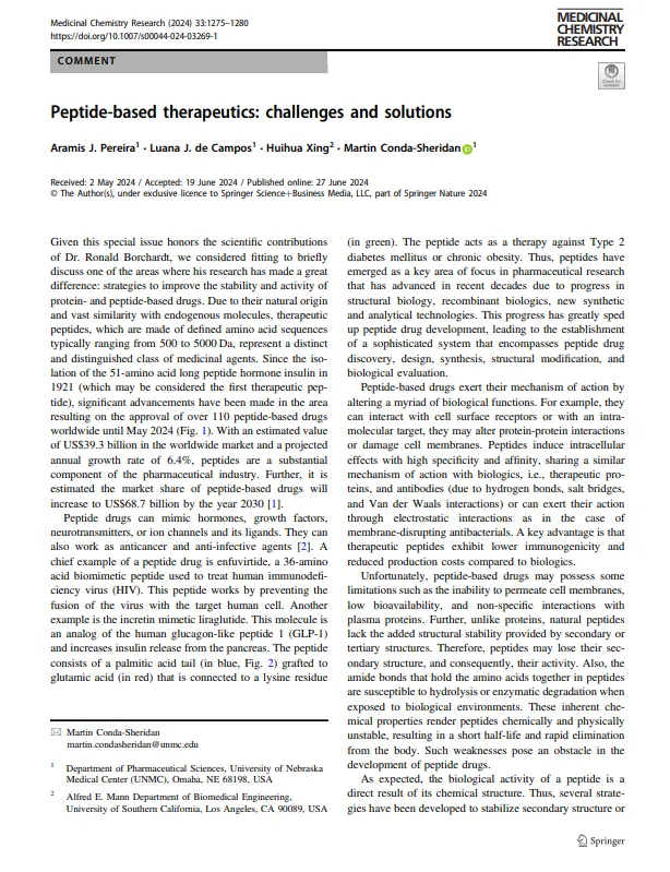 Peptide-based therapeutics: challenges and solutions